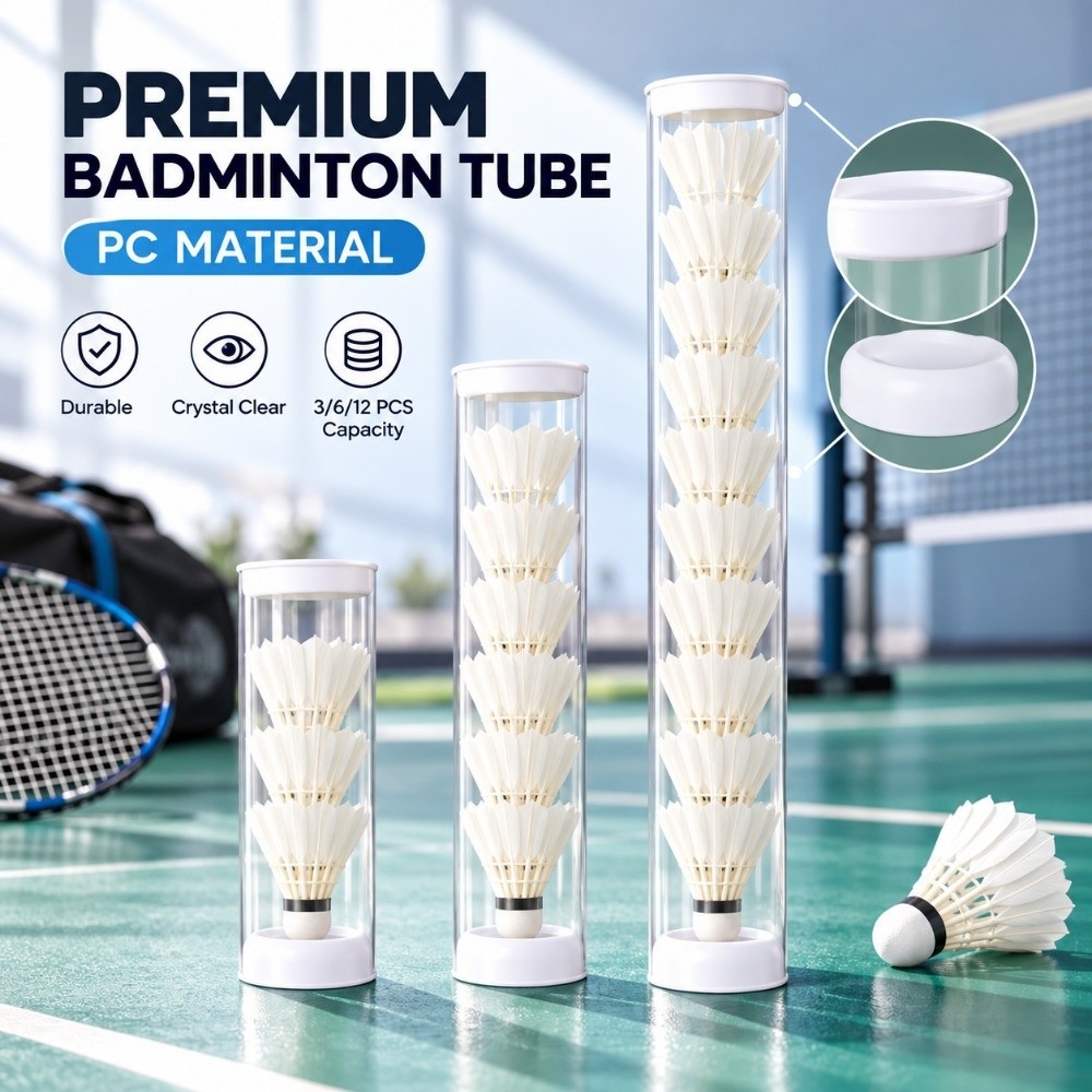 Badminton Shuttlecock - 아크릴 배드민턴 공 보관함, 투명하고 가벼운