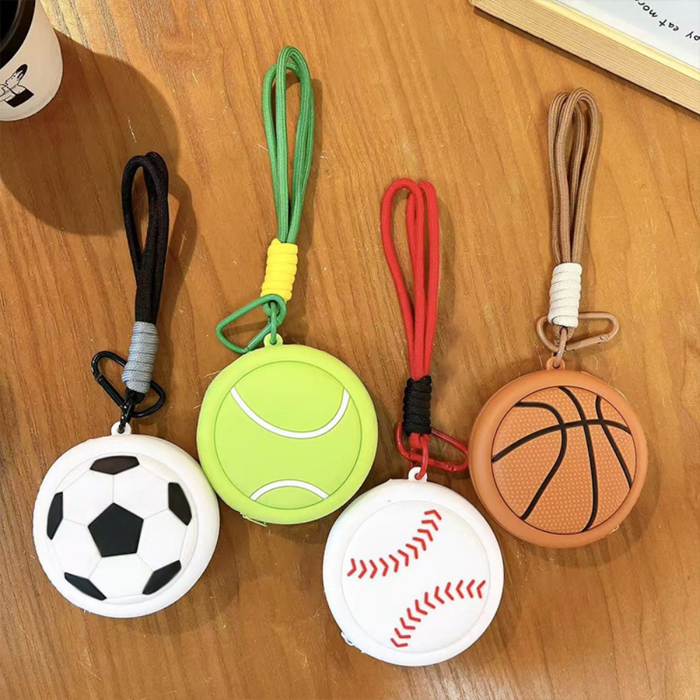 실리콘 스포츠 공 동전 지갑 농구 축구 테니스 야구 모 - Badminton Bag 리뷰 및 가격