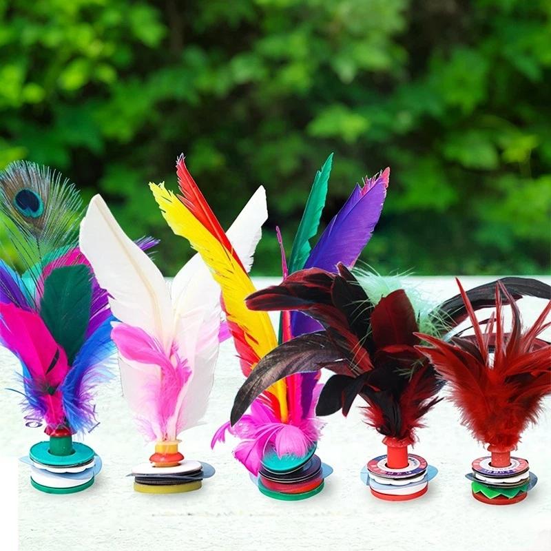 다채로운 깃털 Jianzi 전통 중국식 킥 셔틀콕 뒷마 - Feather Shuttlecock 리뷰 및 가격